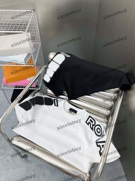 xinxinbuy men designer tee t shirt 23ss paris roma letter embroidery shoulder short sleeve cotton women white black s-xl, Black;brown
xinxinbuy men designer tee t shirt 23ss paris roma letter embroidery shoulder short sleeve cotton women white black s-xl, Black;brown