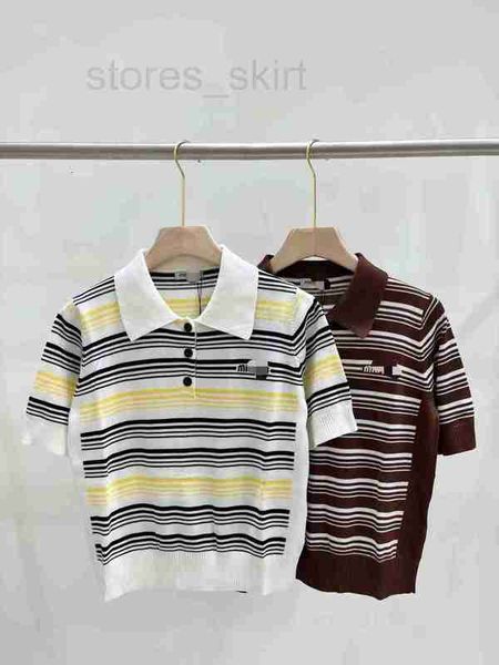 women's t-shirt designer 23 summer new product chest letter stripe polo neck knit collar versatile short sleeve xhko, White
women's t-shirt designer 23 summer new product chest letter stripe polo neck knit collar versatile short sleeve xhko, White