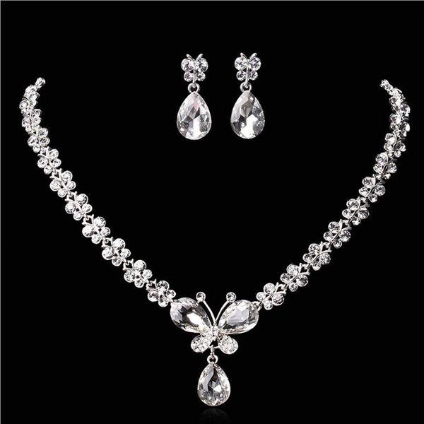 wedding jewelry shining new 2 sets rhinestone bridal jewelery accessories crystals necklace and earrings for prom pageant pa332k, White
wedding jewelry shining new 2 sets rhinestone bridal jewelery accessories crystals necklace and earrings for prom pageant pa332k, White