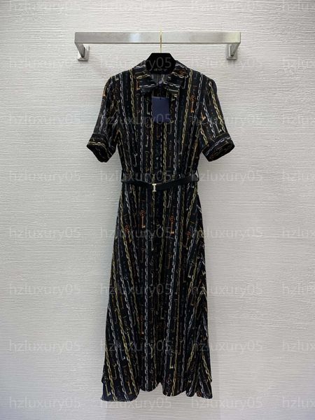 designer elegant luxury dress party dresses for women classic prints button placket lapel short-sleeved waist slimming skirts womens long sk, Black;gray
designer elegant luxury dress party dresses for women classic prints button placket lapel short-sleeved waist slimming skirts womens long sk, Black;gray
