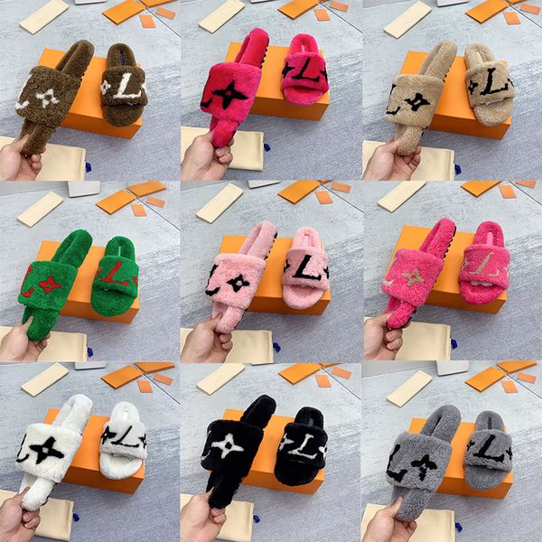 womens slippers wool slides winter fur fluffy warm letters comfortable fuzzy inverted triangular iron sheet girl flip flop 35-40, Black
womens slippers wool slides winter fur fluffy warm letters comfortable fuzzy inverted triangular iron sheet girl flip flop 35-40, Black