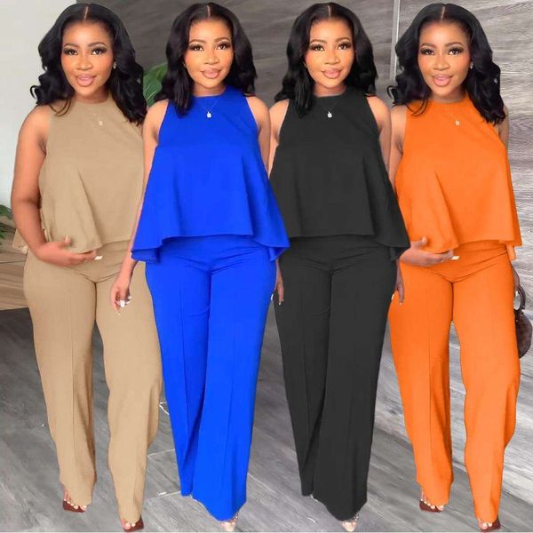 l women s clothing pant spring and summer sleeveless loose casual trousers two piece suit, White
l women s clothing pant spring and summer sleeveless loose casual trousers two piece suit, White