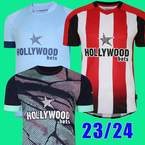 23 24 brentfords fc soccer jerseys toney mbeumo henry home second 2023 2024 football shirts men kids kit maillots de football, Black;yellow
23 24 brentfords fc soccer jerseys toney mbeumo henry home second 2023 2024 football shirts men kids kit maillots de football, Black;yellow