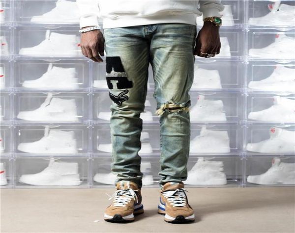 mens jeans european and american high retro washed distressed hole patch aline street wild selfcultivation stretch feet ragged t9107241, Blue
mens jeans european and american high retro washed distressed hole patch aline street wild selfcultivation stretch feet ragged t9107241, Blue