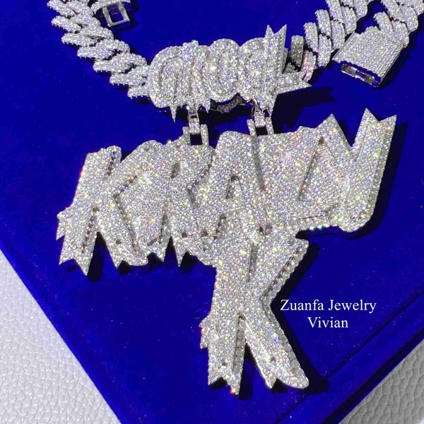 fine jewelry luxury 925 sterling silver vvs moissanite name iced out pendant
fine jewelry luxury 925 sterling silver vvs moissanite name iced out pendant