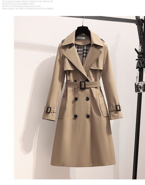 designer 2022 trench coat european and american luxury plaid style fashion stitching fake two loose women's mid-length trench coats, Tan;black
designer 2022 trench coat european and american luxury plaid style fashion stitching fake two loose women's mid-length trench coats, Tan;black