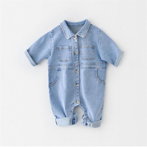 2021 new spring baby girl boy romper long sleeves denim jumpsuit new born casual clothes e1045261o, Blue
2021 new spring baby girl boy romper long sleeves denim jumpsuit new born casual clothes e1045261o, Blue