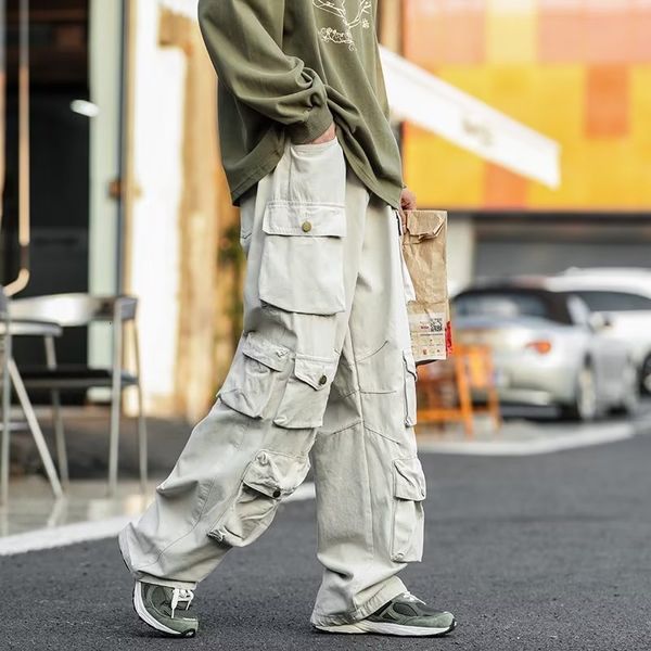 men's pants multipockets cargo autumn vintage solid color hiphop overalls baggy casual high street mopping trousers 230721, Black
men's pants multipockets cargo autumn vintage solid color hiphop overalls baggy casual high street mopping trousers 230721, Black