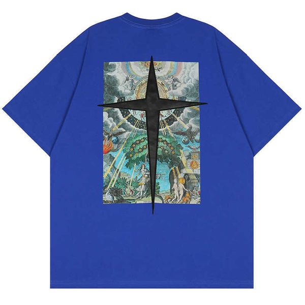 yprs men's wear american high street cross embroidery short sleeve t-shirt men's and women's ins fashion brand hip hop loose, White;black
yprs men's wear american high street cross embroidery short sleeve t-shirt men's and women's ins fashion brand hip hop loose, White;black