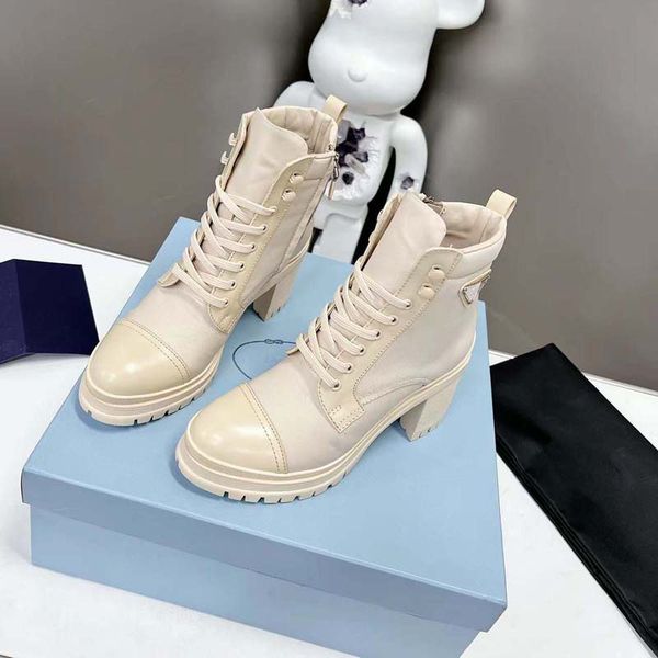 new autumn and winter brand women's designer shiny leather and nylon lace up high heel mid length boots ankle boots martin boots leathe, Black
new autumn and winter brand women's designer shiny leather and nylon lace up high heel mid length boots ankle boots martin boots leathe, Black