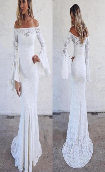 beach lace mermaid wedding dresses long bohemian flare sleeves off shoulder long floor length wedding dress boho bridal gowns vest5983180, White
beach lace mermaid wedding dresses long bohemian flare sleeves off shoulder long floor length wedding dress boho bridal gowns vest5983180, White