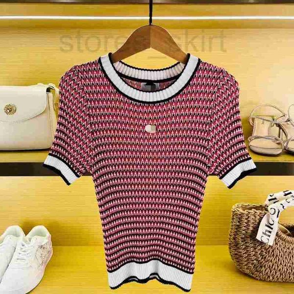 women's t-shirt designer summer new french premium contrast round neck knit style slim fit short sleeve versatile for women n639, White
women's t-shirt designer summer new french premium contrast round neck knit style slim fit short sleeve versatile for women n639, White