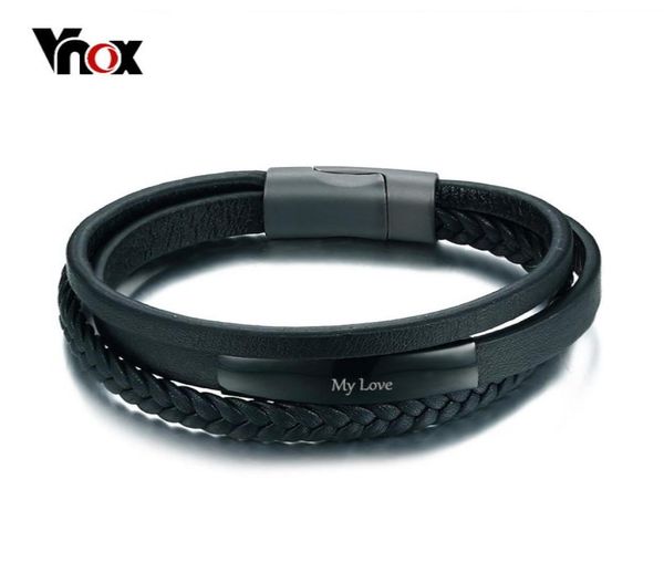 vnox genuine leather bracelet bangle for men multilayer leather id identification male casual jewelry engraved service y18917099724931, Golden;silver
vnox genuine leather bracelet bangle for men multilayer leather id identification male casual jewelry engraved service y18917099724931, Golden;silver