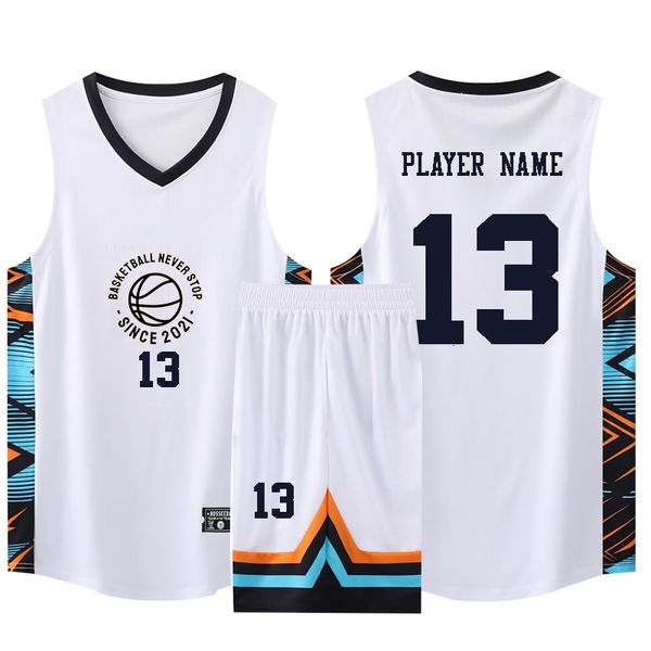men' tank youth men kids basketball jersey big size quick-dry breathable training set vest and shorts name number sponsor 230721, White;black
men' tank youth men kids basketball jersey big size quick-dry breathable training set vest and shorts name number sponsor 230721, White;black