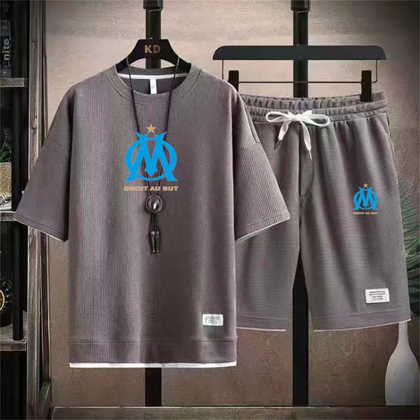 men's tracksuits summer men's football set solid color training suit short sleeved running selling fitness 230721, Gray
men's tracksuits summer men's football set solid color training suit short sleeved running selling fitness 230721, Gray
