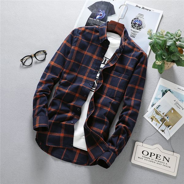 men's casual shirts plaid long sleeve fashion button up flannel check social shirt men cotton autumn male slim fit blouse 230721, White;black
men's casual shirts plaid long sleeve fashion button up flannel check social shirt men cotton autumn male slim fit blouse 230721, White;black