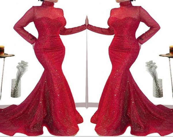 red lace mermaid evening dresses saudi arabic africa high neck sheer long sleeves evening gowns 2020 long sequined prom dress5403960, Black;red
red lace mermaid evening dresses saudi arabic africa high neck sheer long sleeves evening gowns 2020 long sequined prom dress5403960, Black;red