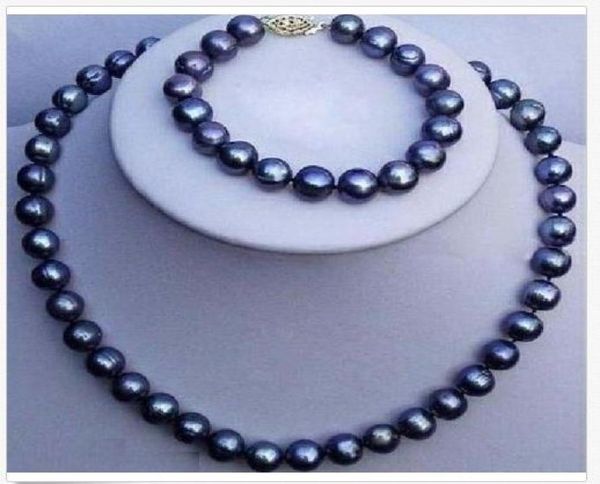 set of 910mm natural tahitian black pearl necklace 18quot bracelet 758quot 14k gold1783612, Silver
set of 910mm natural tahitian black pearl necklace 18quot bracelet 758quot 14k gold1783612, Silver
