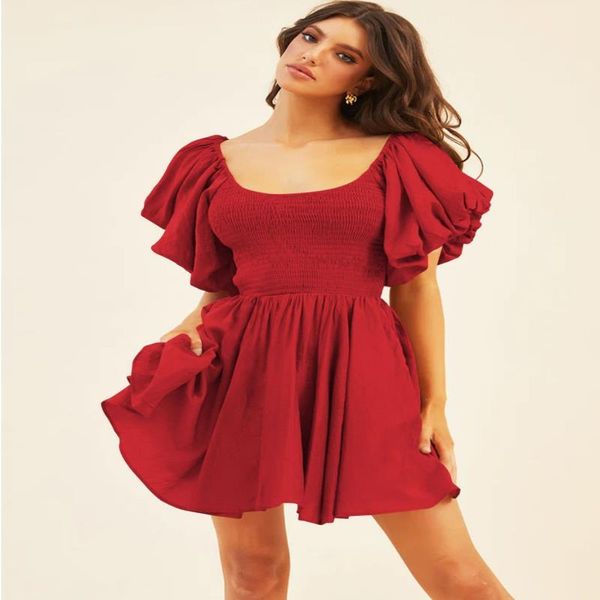 red womens a-line dress lantern sleeve big u-neck pleated slimming high-waist mini one-piece skirts solid color french style casua edgf, Black;gray
red womens a-line dress lantern sleeve big u-neck pleated slimming high-waist mini one-piece skirts solid color french style casua edgf, Black;gray