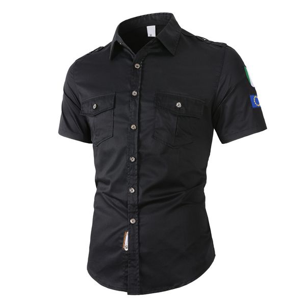 men's casual shirts summer trendy fashion men shirts short sleeve cotton casual shirt men tee overall military t-shirts camisa masculin, White;black
men's casual shirts summer trendy fashion men shirts short sleeve cotton casual shirt men tee overall military t-shirts camisa masculin, White;black