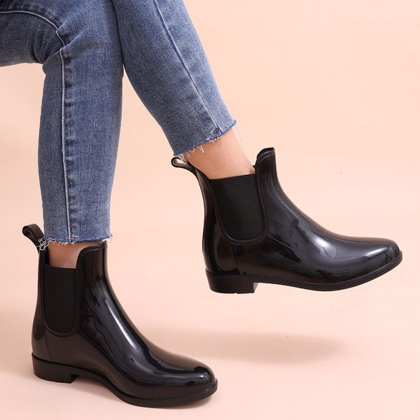 boots shevalue chelsea rain shiny ankle waterproof upper toe elastic band low sole fashion nonslip ladies 230721, Black
boots shevalue chelsea rain shiny ankle waterproof upper toe elastic band low sole fashion nonslip ladies 230721, Black