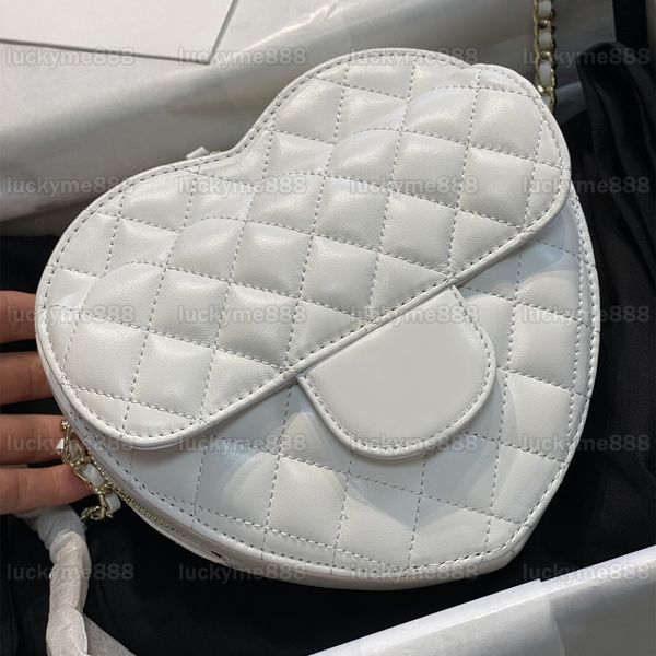 10a mirror quality designers 18cm heart bag womens real leather lambskin handbag luxury white quilted purse crossbody black shoulder strap b
10a mirror quality designers 18cm heart bag womens real leather lambskin handbag luxury white quilted purse crossbody black shoulder strap b
