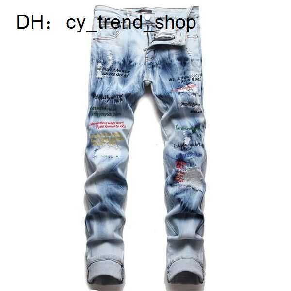 2023 designer mens jeans pants ripped high street brand pantalones vaqueros para hombre motorcycle embroidery trendy long hip hop with hole, Blue
2023 designer mens jeans pants ripped high street brand pantalones vaqueros para hombre motorcycle embroidery trendy long hip hop with hole, Blue
