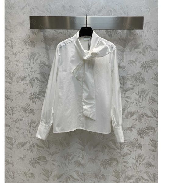 23ss women shirt womens designer clothing high neck blouse plain white irregular streamers lace-up long-sleeved shirt women clothes a1
23ss women shirt womens designer clothing high neck blouse plain white irregular streamers lace-up long-sleeved shirt women clothes a1