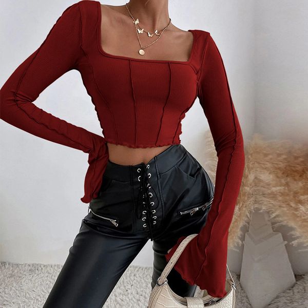 women's t-shirt long sleeve knitted t shirts women black backless streetwear tees spring autumn basic y2k crop casual 230721, White
women's t-shirt long sleeve knitted t shirts women black backless streetwear tees spring autumn basic y2k crop casual 230721, White
