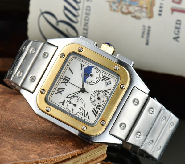 mens watches full stainless steel strap quartz movement gold watch luminous wristwatch watches sports wristwatches montre de luxe, Slivery;brown
mens watches full stainless steel strap quartz movement gold watch luminous wristwatch watches sports wristwatches montre de luxe, Slivery;brown