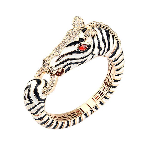 fashion accessories men and women's temperament jewelry style grand zebra bracelet with gold-plated drop glue technology striped animal, Silver
fashion accessories men and women's temperament jewelry style grand zebra bracelet with gold-plated drop glue technology striped animal, Silver