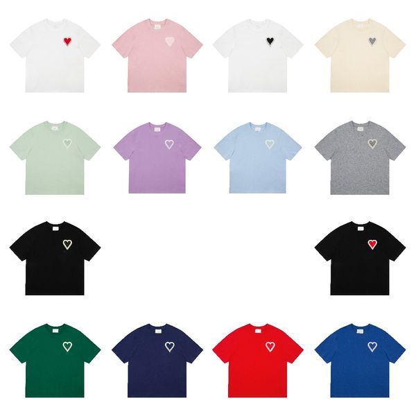 designers amisparist-shirt 2023ss spring classic heart solid color big love round neck heart short sleeve t-shirt tshirts for men and women, White;black
designers amisparist-shirt 2023ss spring classic heart solid color big love round neck heart short sleeve t-shirt tshirts for men and women, White;black