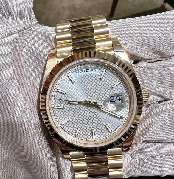 18style new watch 40mm meteorite dial week calendar 228206 228235 228238 116610 diamond nail presidential men's automatic watches wrist, Slivery;brown
18style new watch 40mm meteorite dial week calendar 228206 228235 228238 116610 diamond nail presidential men's automatic watches wrist, Slivery;brown