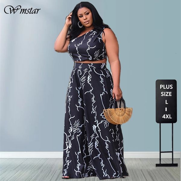 women's plus size tracksuits 3xl 4xl two piece set women summer wholesale single sleeve vest wide leg pants print matching suit drop 23, Black
women's plus size tracksuits 3xl 4xl two piece set women summer wholesale single sleeve vest wide leg pants print matching suit drop 23, Black