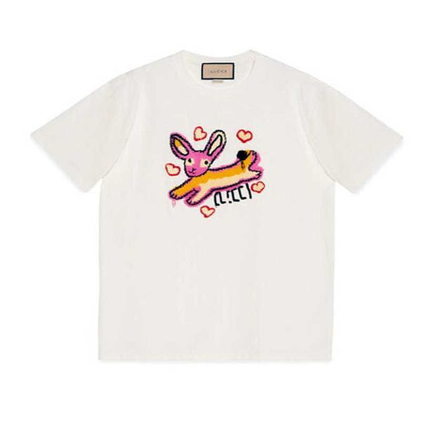 correct version, verified version, luxury fashion item, rabbit embroidery, cotton short sleeved t-shirt, round neck, women's summer ver, White
correct version, verified version, luxury fashion item, rabbit embroidery, cotton short sleeved t-shirt, round neck, women's summer ver, White