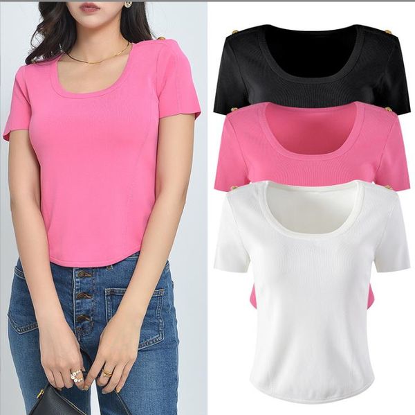 718 2023 summer runway summer brand same style sweater striped sleeve crew neck white fashion clothes womens yl, White;black
718 2023 summer runway summer brand same style sweater striped sleeve crew neck white fashion clothes womens yl, White;black