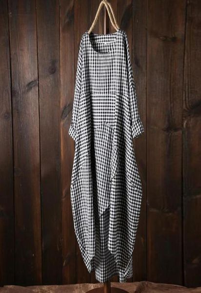 summer dress fashion women plus size loose full sleeve plaid long dresses 2019 casual lattice cotton and linen easy maxi dress1812512, Black;gray
summer dress fashion women plus size loose full sleeve plaid long dresses 2019 casual lattice cotton and linen easy maxi dress1812512, Black;gray