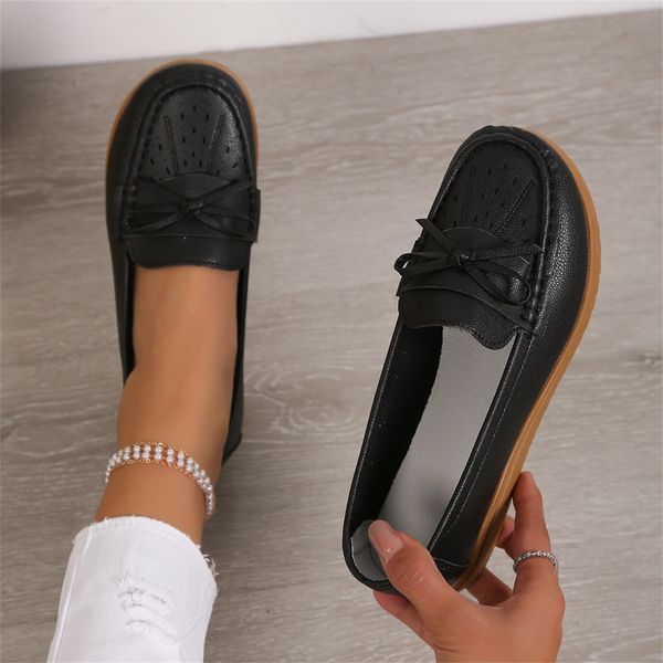 dress shoes fashion loafers summer flats shoes for women comfort solid breathable hollow leather bow decorated flat single shoe 230721, Black
dress shoes fashion loafers summer flats shoes for women comfort solid breathable hollow leather bow decorated flat single shoe 230721, Black