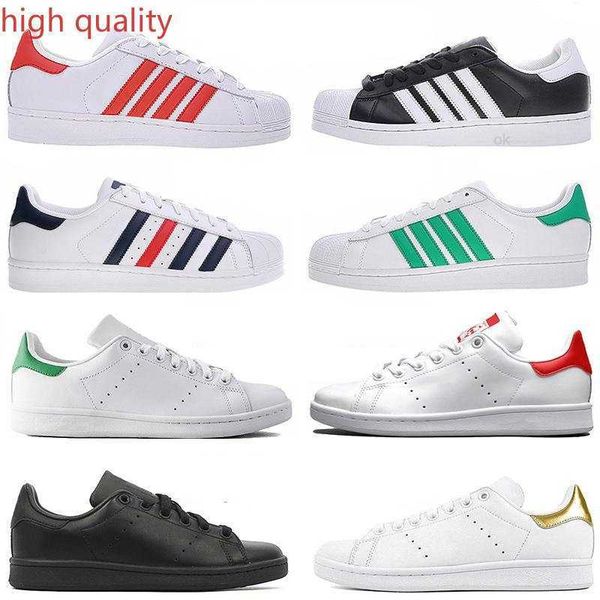 casual shoes men's sneakers classic shell head couple casual white shoes, Black