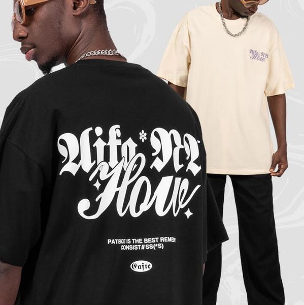 2023 t-shirt men's short sleeve loose oversize street hip hop couple t shirts, White;black
2023 t-shirt men's short sleeve loose oversize street hip hop couple t shirts, White;black