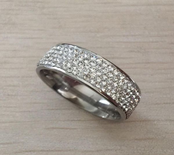 5 row clear crystal diamond jewelry whole stainless steel silver color wedding rings usa size 7891011126774125
5 row clear crystal diamond jewelry whole stainless steel silver color wedding rings usa size 7891011126774125