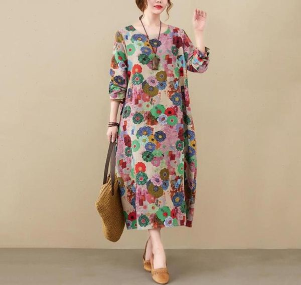 long sleeve cotton linen vintage print drs for women spring autumn loose casual midi dress robe femme elegant clothing64209988754745, Black;gray
long sleeve cotton linen vintage print drs for women spring autumn loose casual midi dress robe femme elegant clothing64209988754745, Black;gray