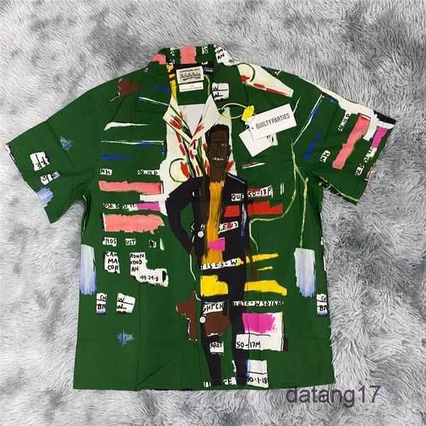 2023 men's graffiti oversized casual short sleeve movie collection spotted pattern wacko maria hawaiian women silk shirt beach tees clo, White;black
2023 men's graffiti oversized casual short sleeve movie collection spotted pattern wacko maria hawaiian women silk shirt beach tees clo, White;black