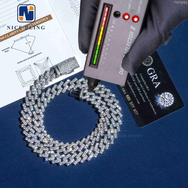 fashion hip hop bracelet necklace custom jewelry s925 with vvs moissanite diamond cuban chain 13mm iced out cuban link, Silver
fashion hip hop bracelet necklace custom jewelry s925 with vvs moissanite diamond cuban chain 13mm iced out cuban link, Silver