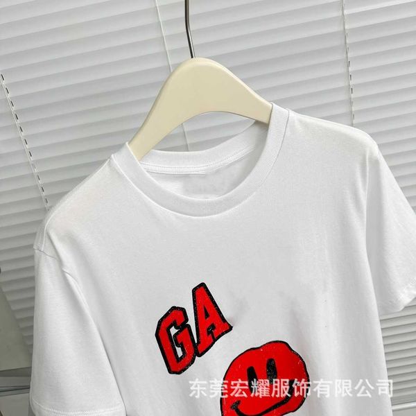 2023 spring/summer new gan letter classic red distressed print smiling face round neck loose short sleeve t-shirt for women, White
2023 spring/summer new gan letter classic red distressed print smiling face round neck loose short sleeve t-shirt for women, White