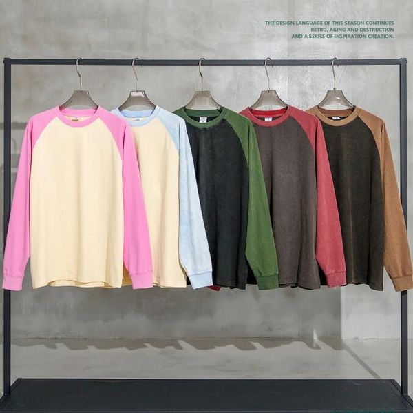 nice wash cotton round neck long sleeve t shirt 2023ss, White;black
nice wash cotton round neck long sleeve t shirt 2023ss, White;black