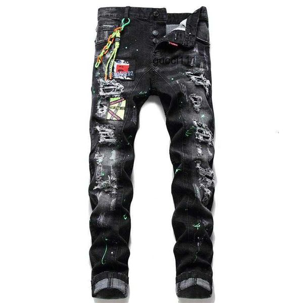 stretch d2 dsq dsquare 2 jeans black autumn and winter new tattered jeans splash paint men's slim patch tight beggars' pants 1072, Blue
stretch d2 dsq dsquare 2 jeans black autumn and winter new tattered jeans splash paint men's slim patch tight beggars' pants 1072, Blue