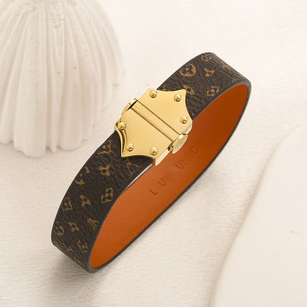 designer pattern leather bracelet 18k gold plated luxury jewelry charm classic brand bracelet women's wedding party travel bracelet sta, Black
designer pattern leather bracelet 18k gold plated luxury jewelry charm classic brand bracelet women's wedding party travel bracelet sta, Black