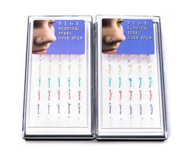 316l stainless steel hoop nose ring 40pcs each box cz gemstone body jewelry piercing nose stud gold nose rings9424353, Silver
316l stainless steel hoop nose ring 40pcs each box cz gemstone body jewelry piercing nose stud gold nose rings9424353, Silver