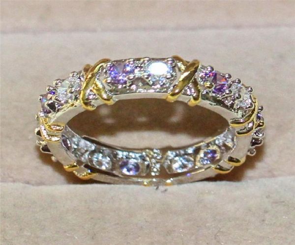 lady039s 925 sterling silver purple tanzanite couple rings yellow gold cross eternal band wedding ring for women jewelry size 55457267, Slivery;golden
lady039s 925 sterling silver purple tanzanite couple rings yellow gold cross eternal band wedding ring for women jewelry size 55457267, Slivery;golden